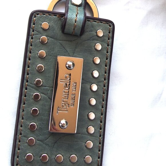 Tignanello Teal Croc Print Leather Convertible Crossbody/Shoulder Bag W/Hangtag - Picture 12 of 16